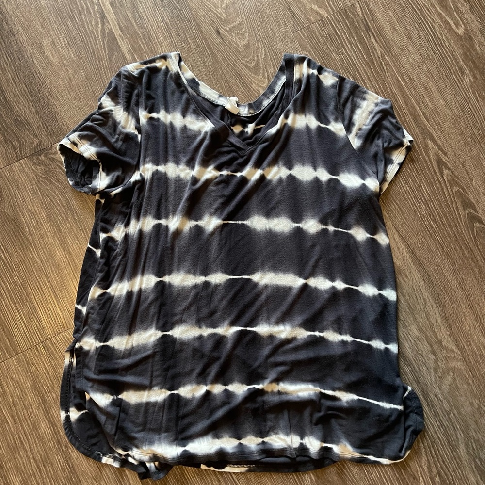 Crepe Tie Dye Striped Top